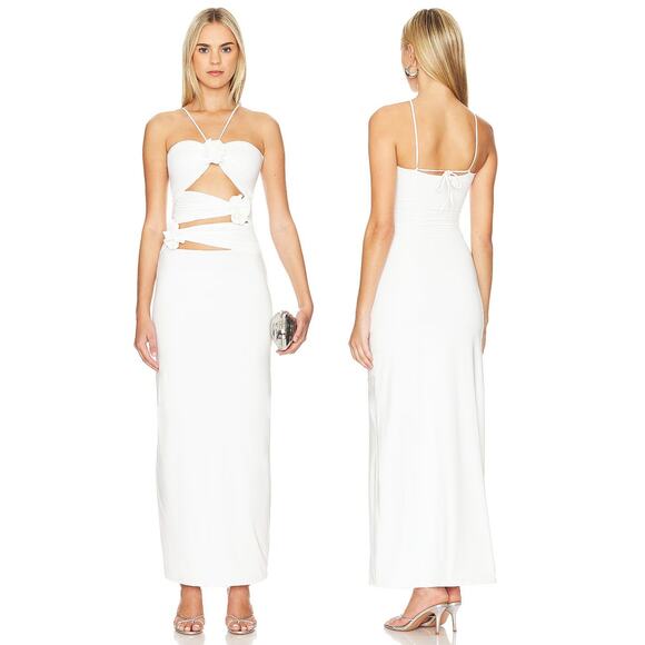 MAYGEL CORONEL Veranera Maxi Dress Rosette Formal Bridal Whimsical One Size